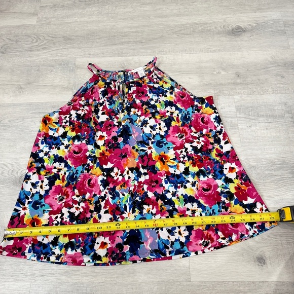 London Times Multicolor Floral Tank Top Size L - Picture 7 of 15